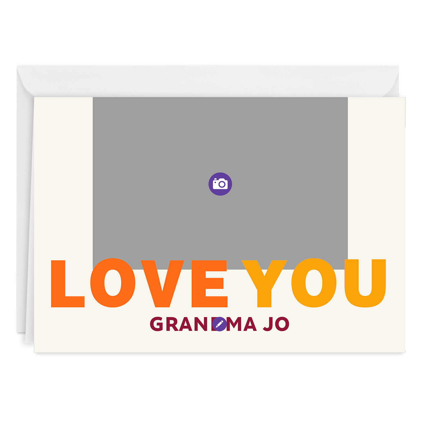 Personalized Bold and Bright Love You Photo Card for only USD 4.99 | Hallmark