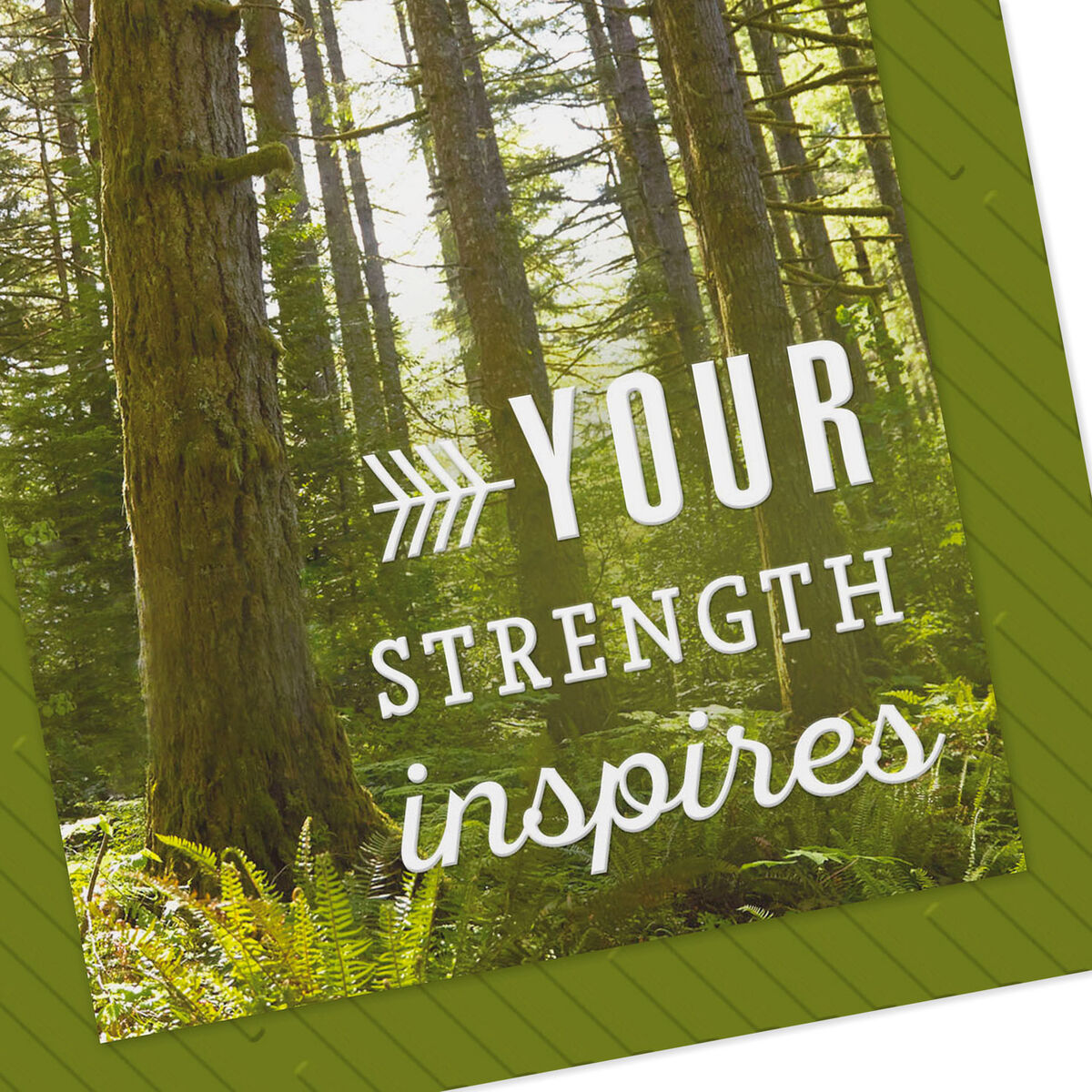 Forest Trees Inspiring Strength Encouragement Card Greeting Cards