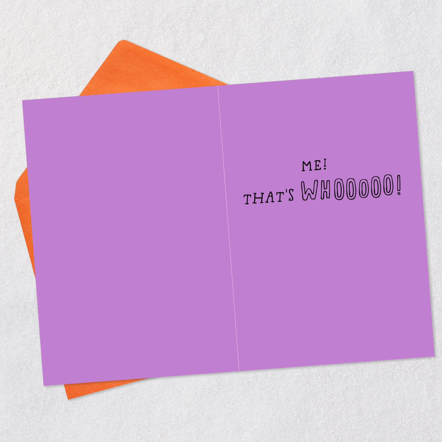 Owls Thinking of You Halloween Card Open card with envelope image number 3