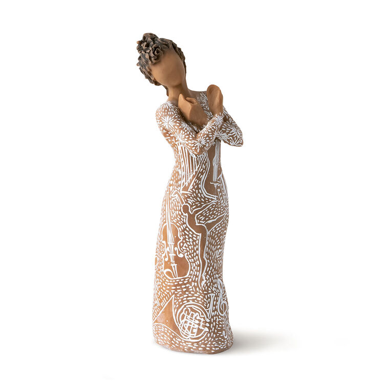 Willow Tree Music Speaks Woman Figurine, Darker Skin