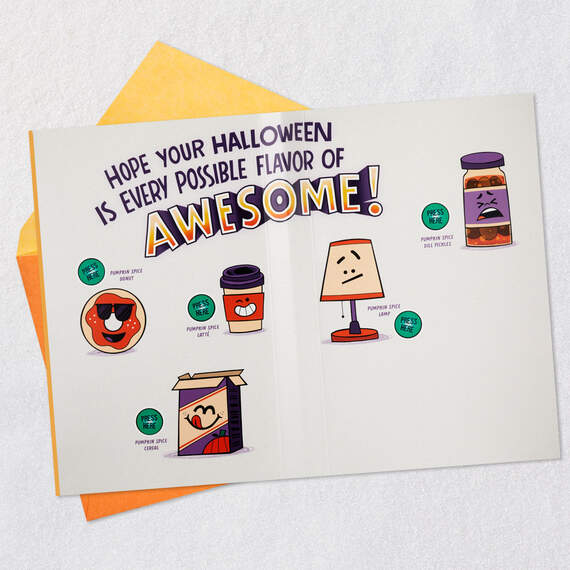 Happy Pumpkin Spice Season Funny Halloween Card With Sound, , large image number 4