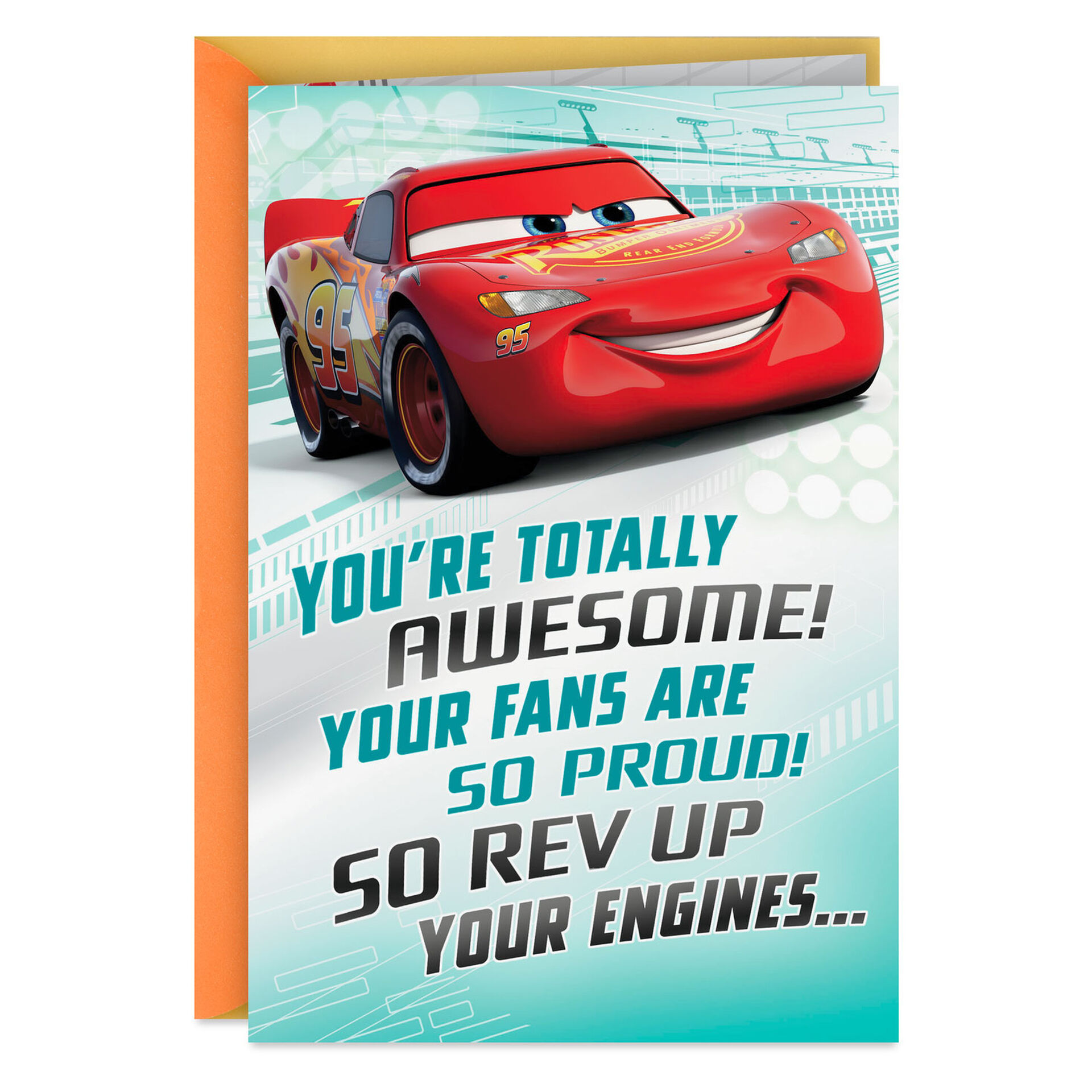 Cars Birthday Card for Son Featuring Lightning McQueen