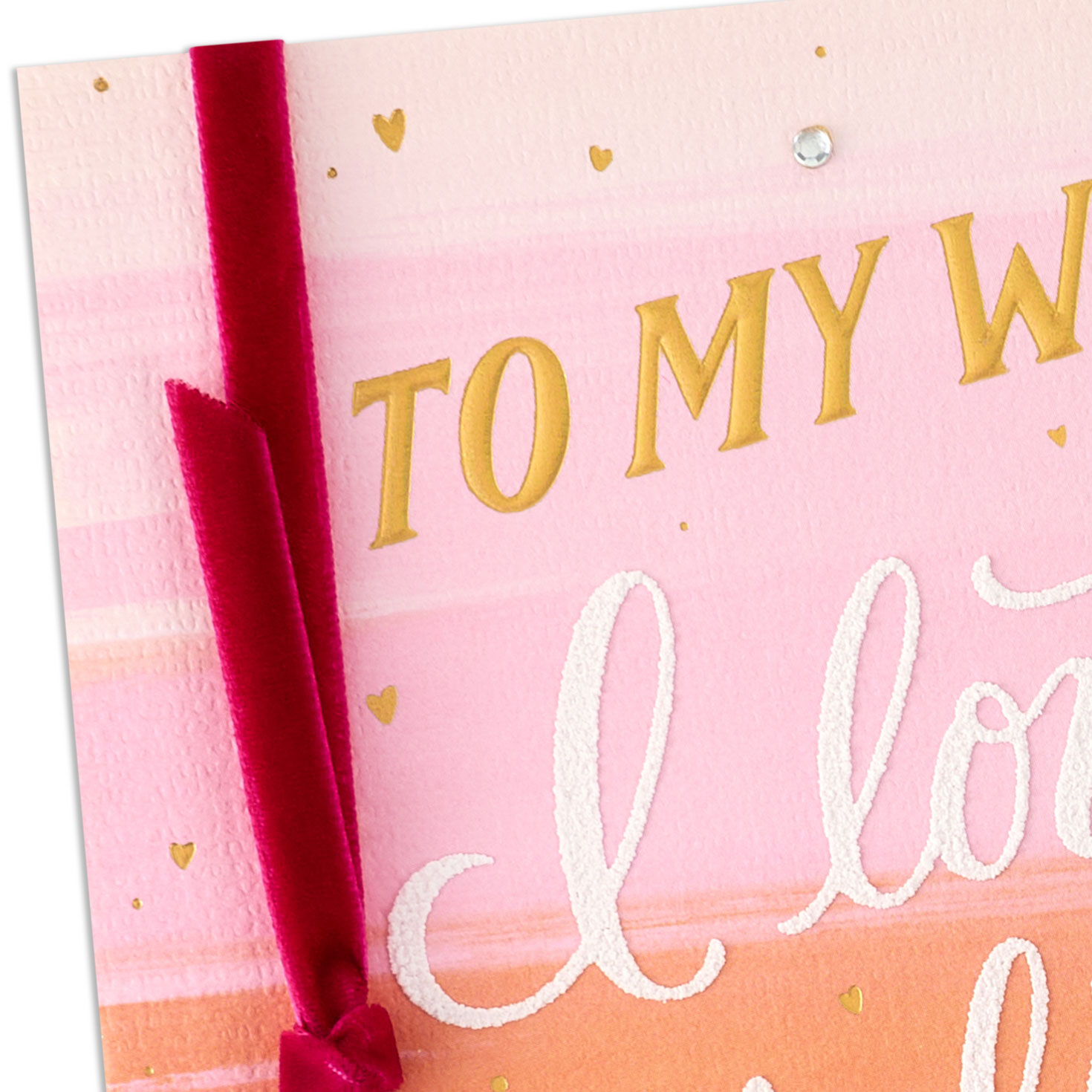 Brushstroke Valentine's Day Card for Wife Card Front Detail image number 5