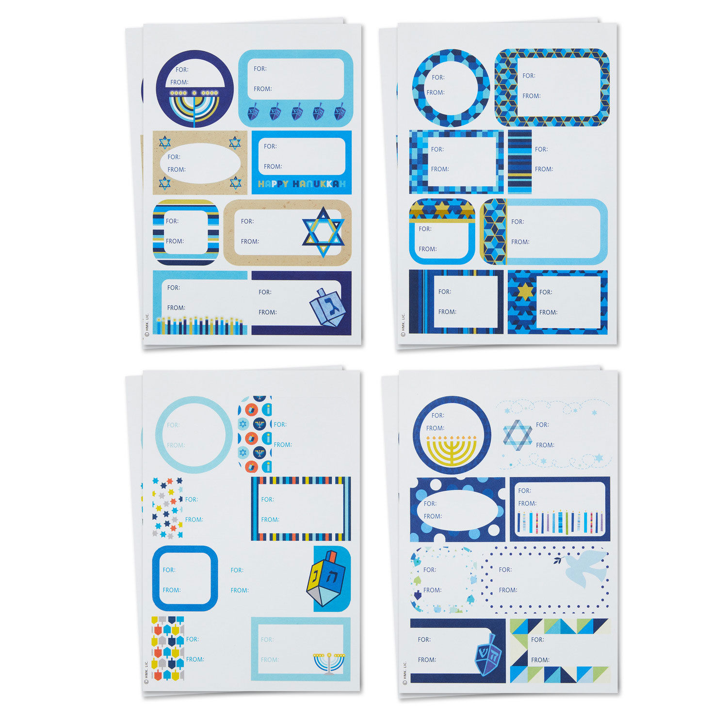 Hanukkah Gift Tags, Stickers and Enclosure Cards seals image number 4