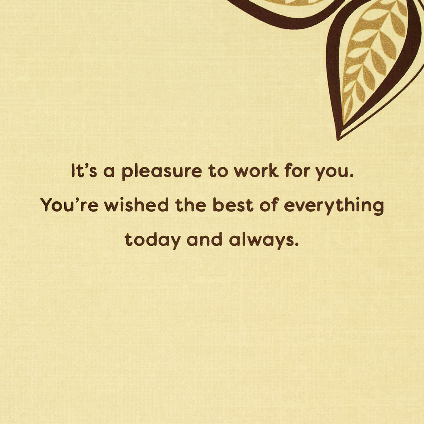 Modern Leaves and Berries Design Boss's Day Card sentiment image number 2