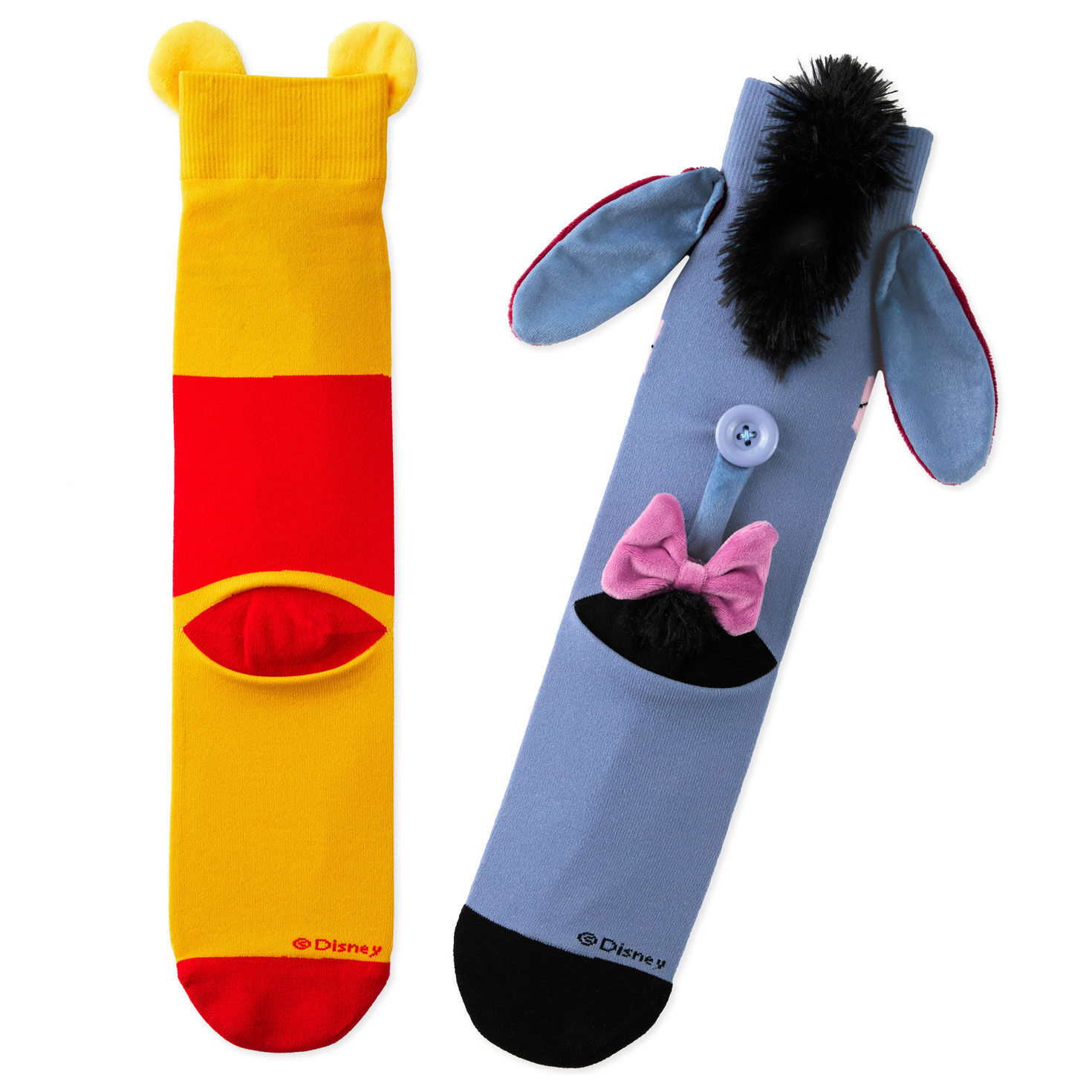 Disney Winnie the Pooh and Eeyore Novelty Crew Socks back image number 2