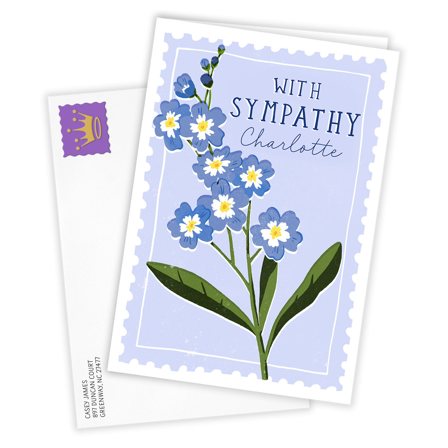 Strength, Courage, Comfort Custom Sympathy Card, , large image number 2