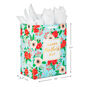 17" Teal Floral XL Mother's Day Gift Bag With Tissue, , large image number 3