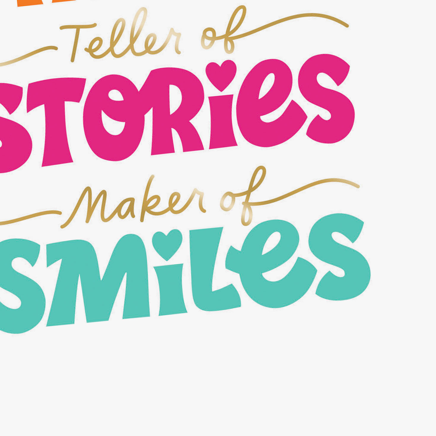 Hearts and Colorful Lettering Grandma Valentine's Card Pop-up Card Detail image number 5