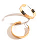 Large Flat Gold Hoop Earrings  image number 1