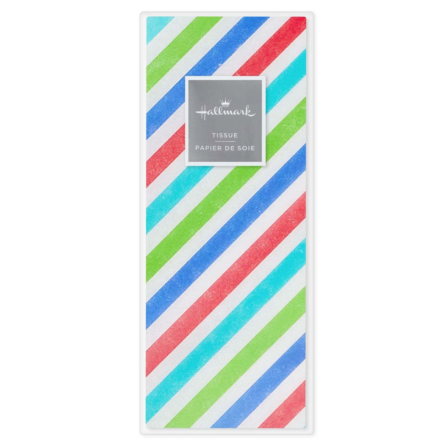 Red, Blue, Aqua, Green Stripe Tissue Paper Pack  image number 6