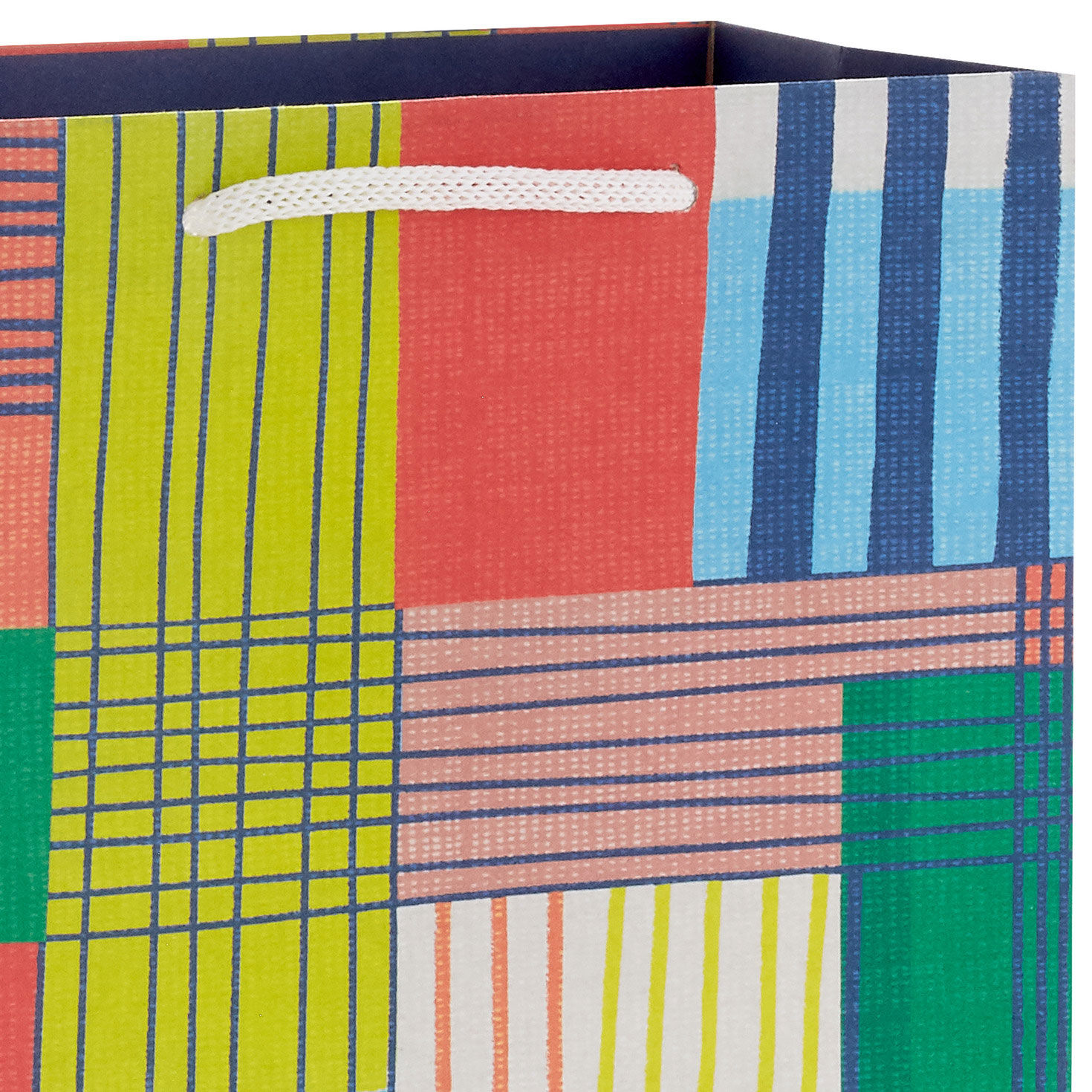 Colorful Plaid Medium Gift Bag Handel detail image number 4