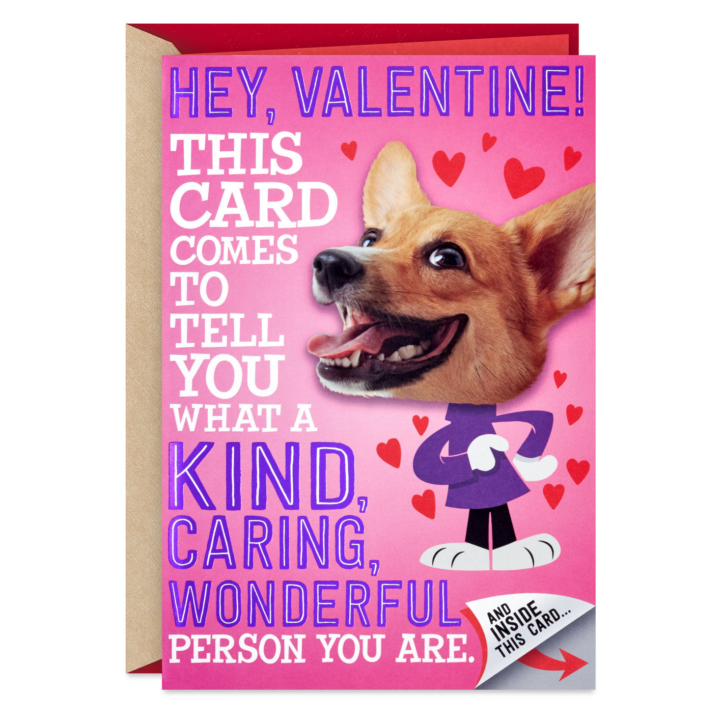 A Hug for a Kind, Caring Person Funny Pop-Up Valentine's Day Cards Within Card