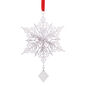 White 3D Snowflake 2025 Charm Christmas Ornament Front image number 1