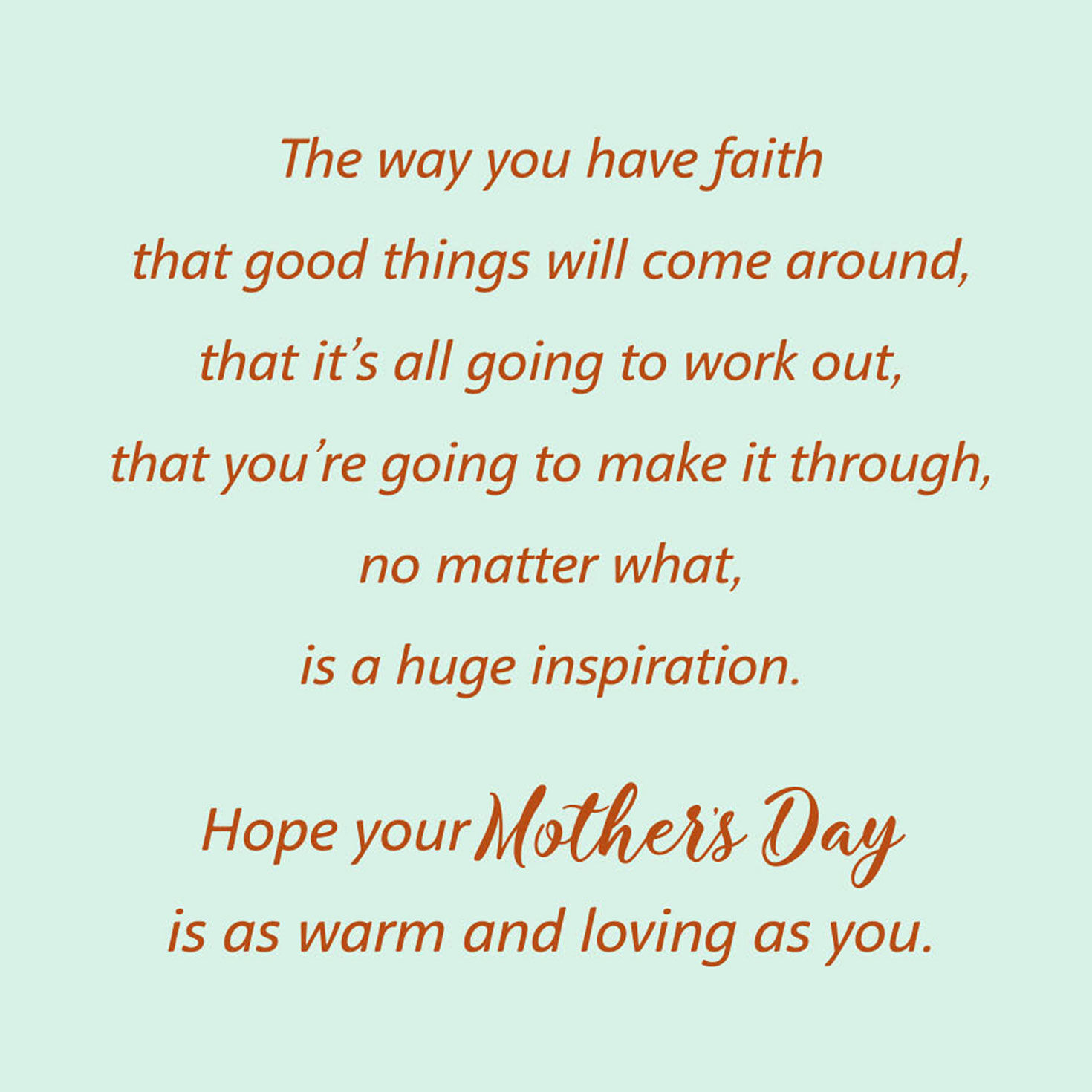 Vibrant Sunset Landscape Mom Mother's Day Card sentiment image number 2