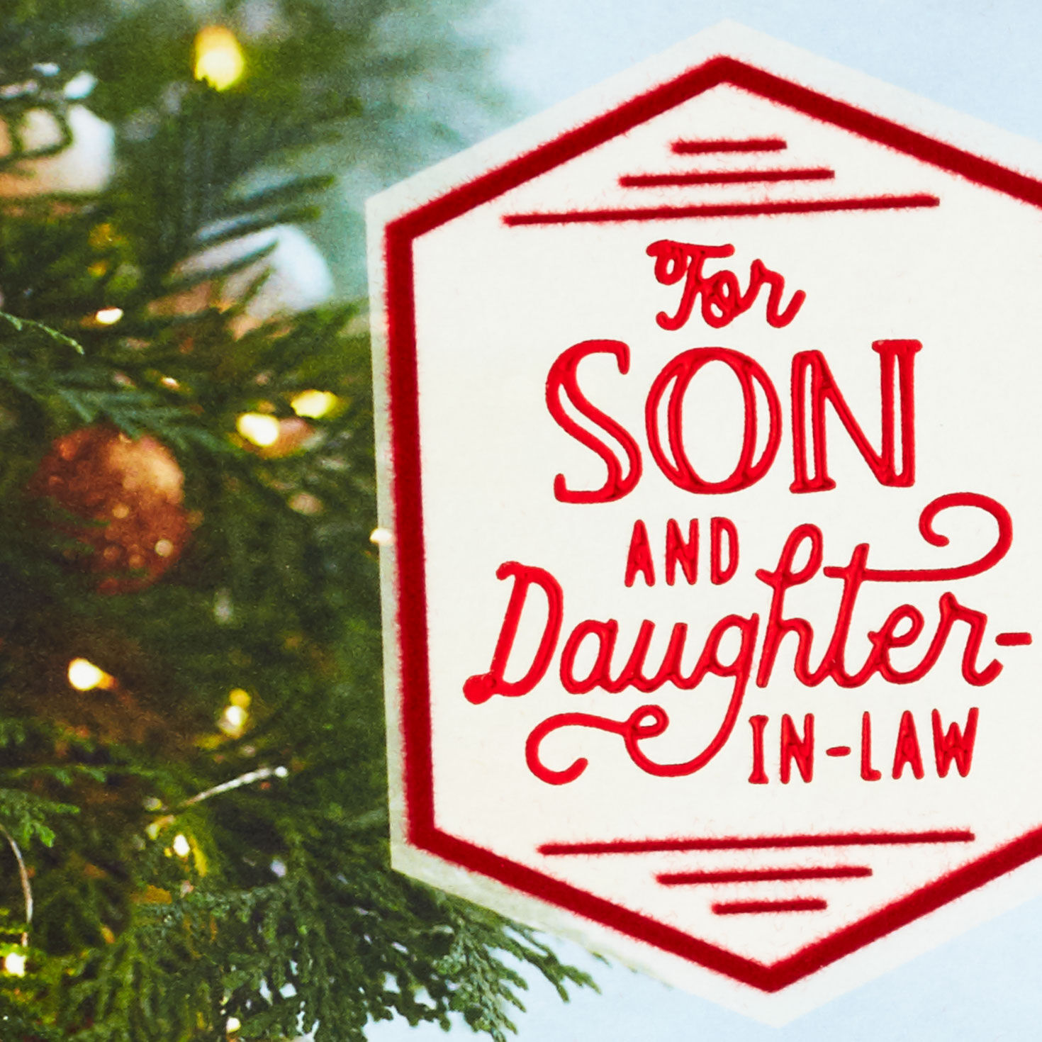 Simple Gift Faith Christmas Card for Son and Wife Card Front Detail image number 5