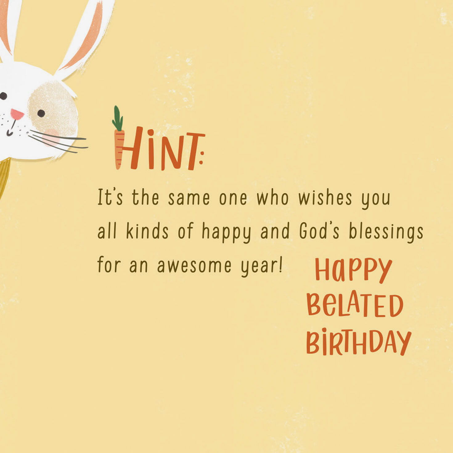 All Kinds of Happy Religious Belated Birthday Card, , large image number 2