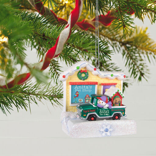 Happy Holiday Parade Collection Anita's Pet Shop Musical Ornament With Light, 