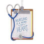 Nursing Is a Work of Heart Christmas Ornament Front image number 1