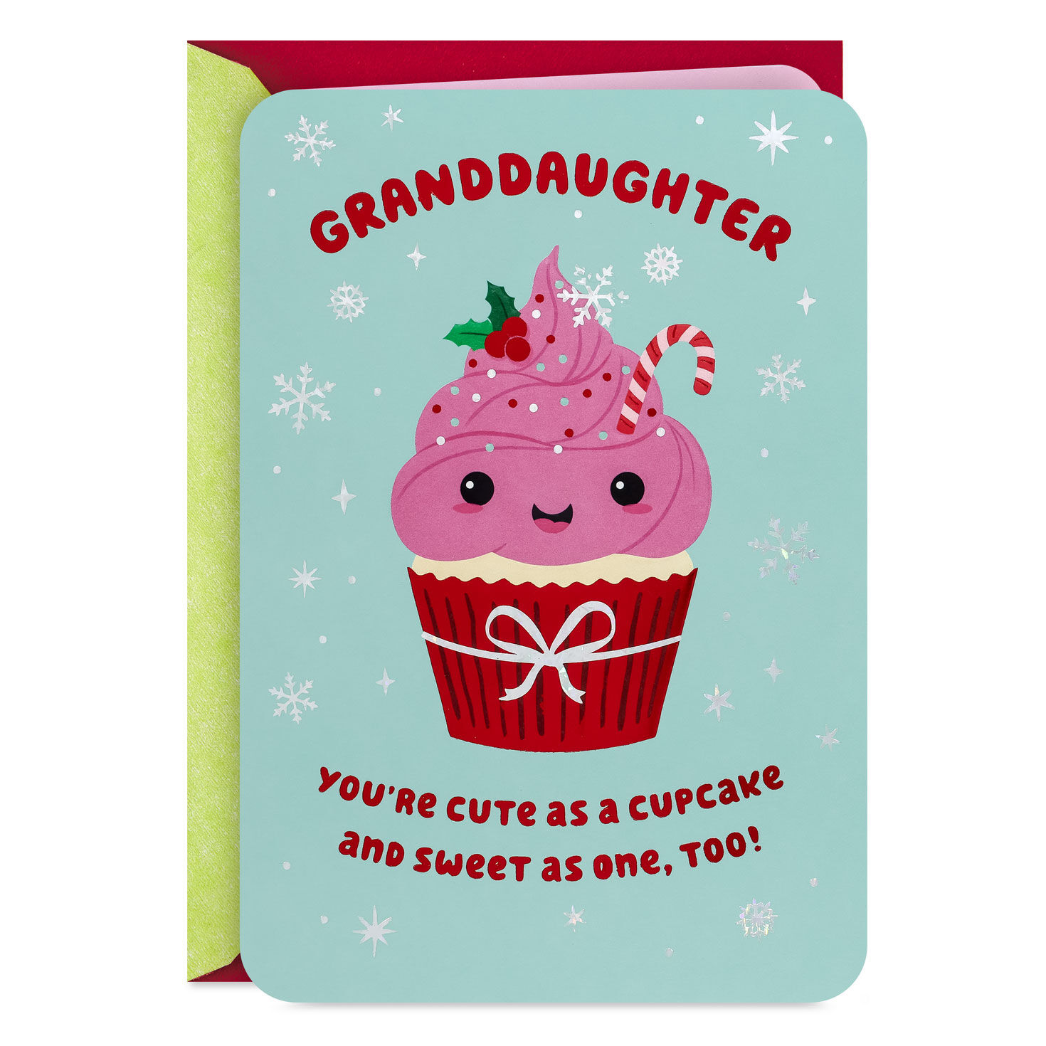 Cute as a Cupcake Christmas Card for Granddaughter