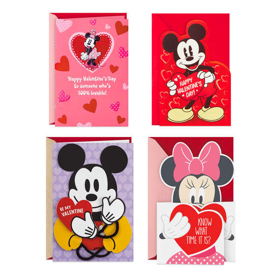 Disney Mickey and Minnie Valentine's Day Cards Assortment, , large image number 1