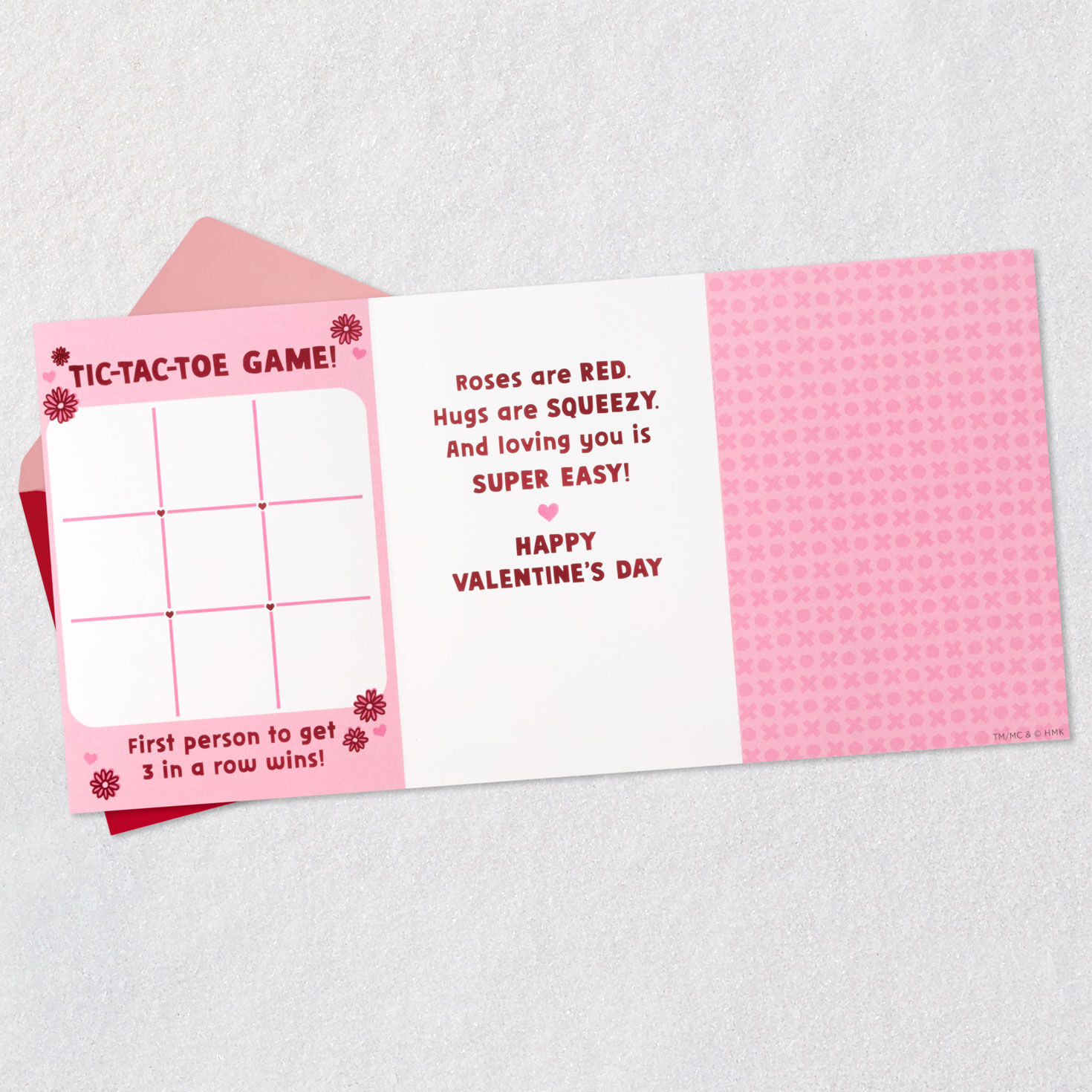 Granddaughter Valentine's Day Card With Tic-Tac-Toe Game Open card with envelope image number 4