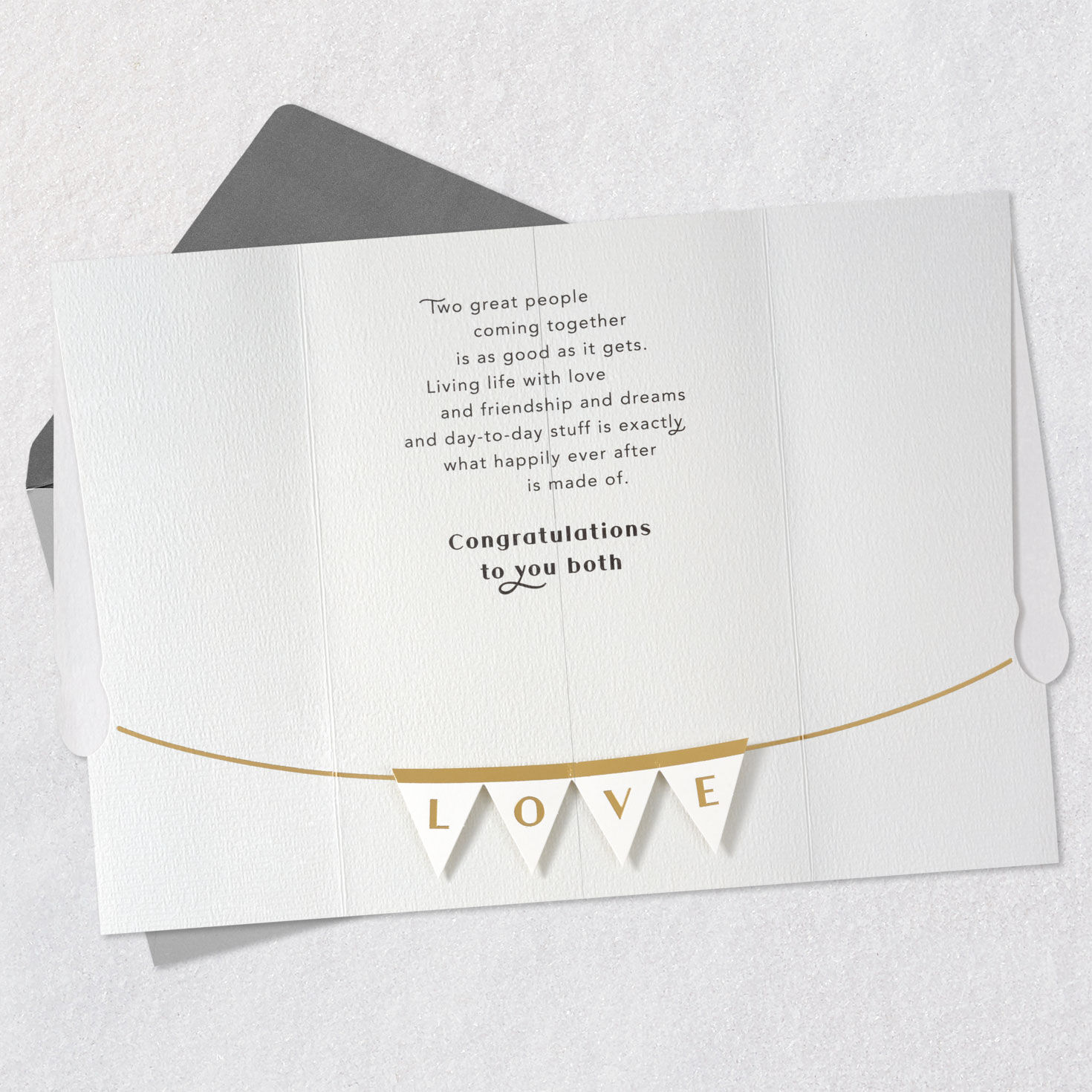 Tuxedo Grooms Wedding Card for Gay Couple Open card with envelope image number 3