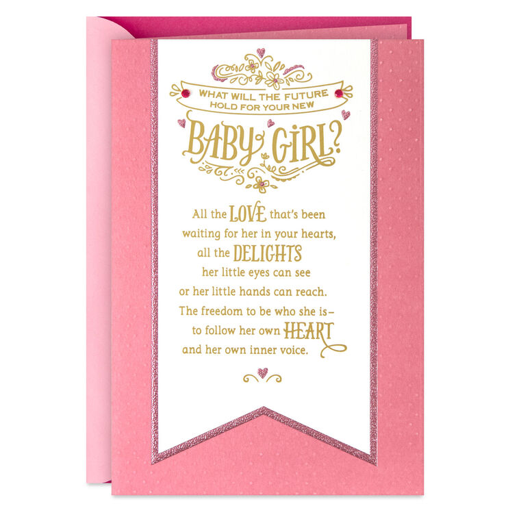 A Future Filled With Love New Baby Girl Card