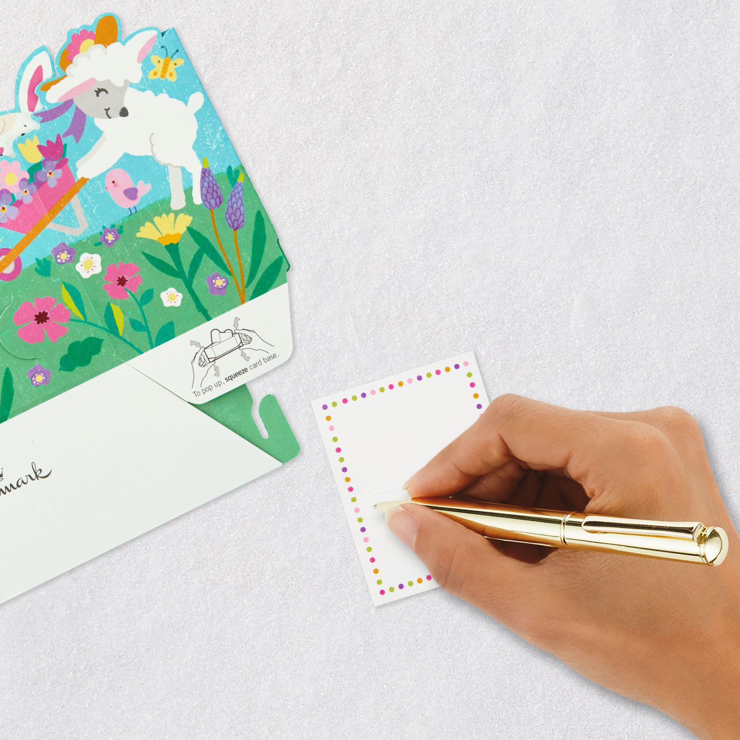 Woodland Animals Pop-Up Easter Card for Kids Signing card image number 6