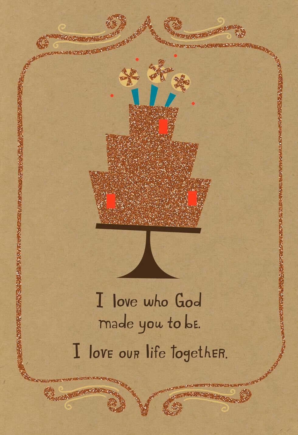 Love Our Life Together Religious Birthday Card