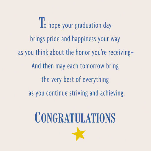 Pride and Happiness Graduation Card, 
