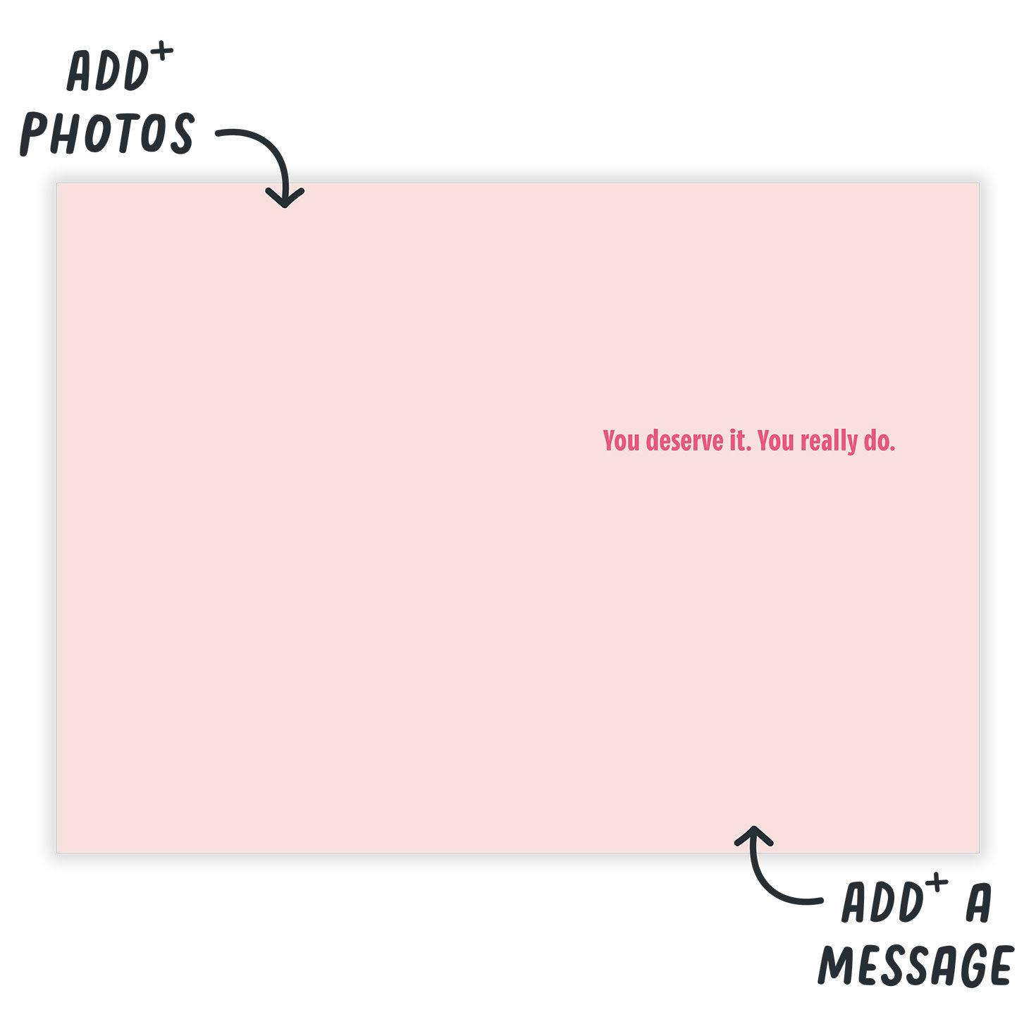 Green Pink Letters Personalized Mother's Day Card Open Card indicating personalization image number 3