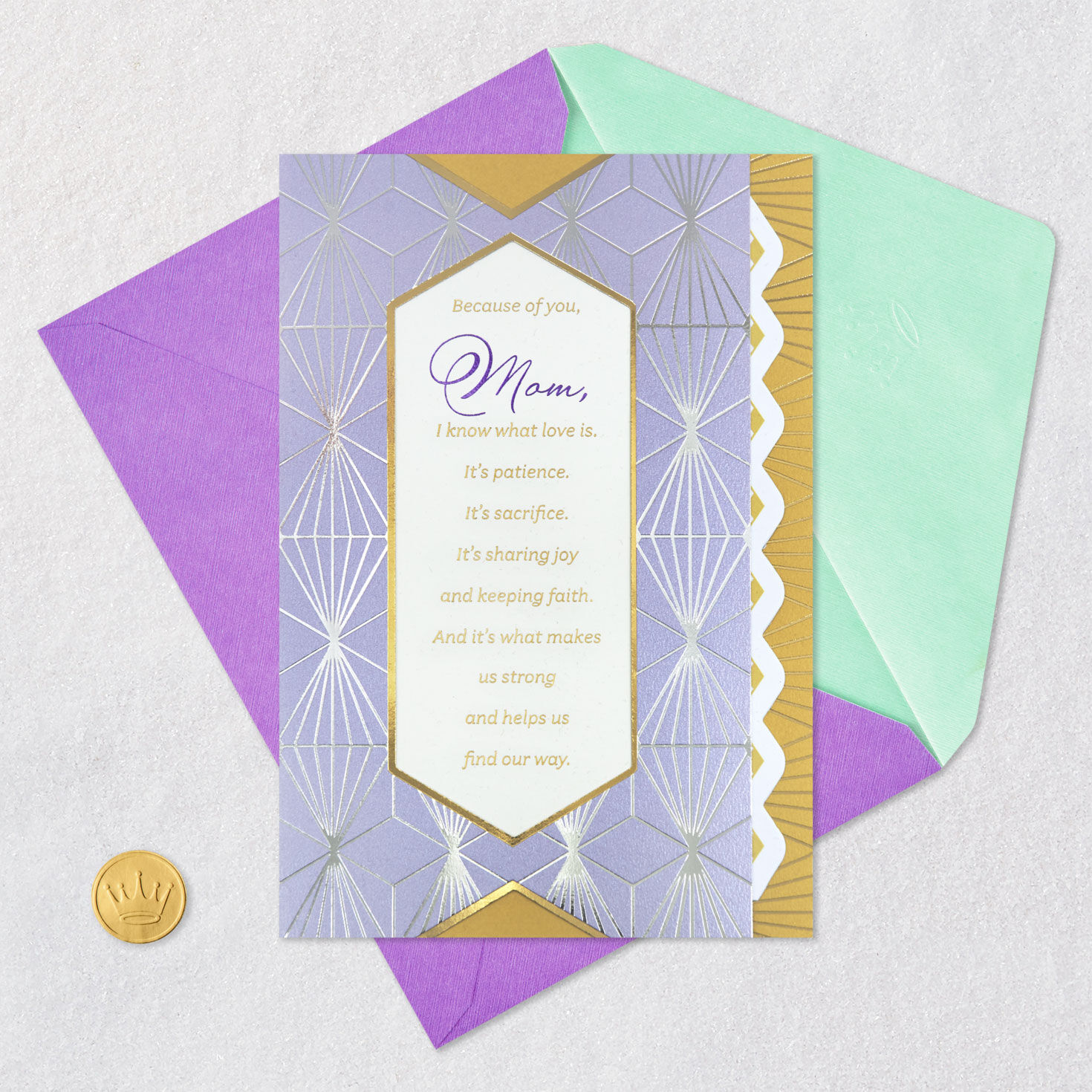 Because of You Birthday Card for Mom, , large image number 6