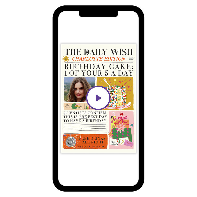 Birthday Cake News eCard