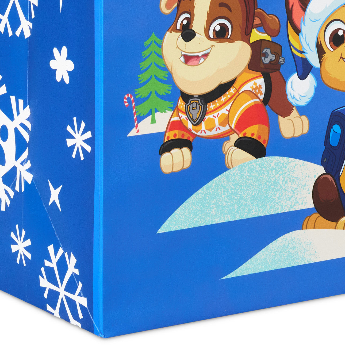Paw Patrol&trade; Friends on Blue Large Christmas Gift Bag Base/Side Detail image number 5