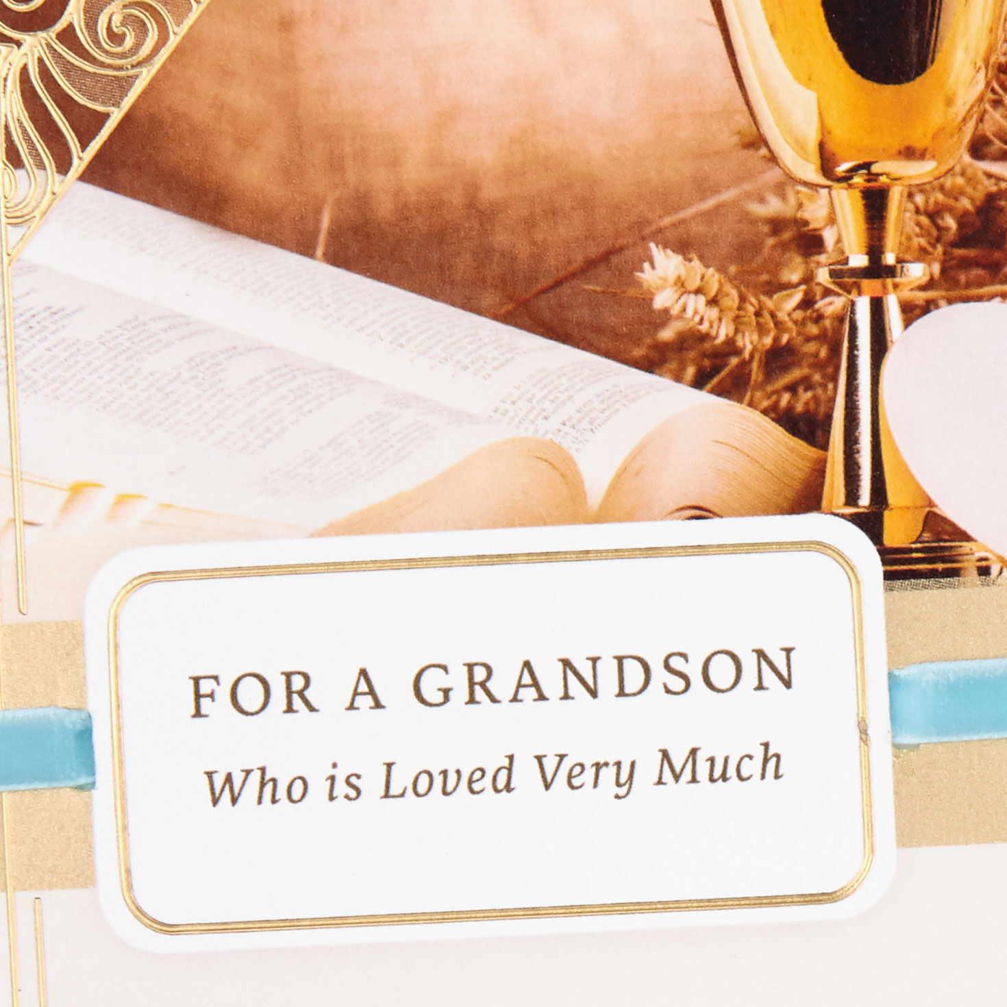 Asking God to Bless You Religious First Communion Card for Grandson, , large image number 5