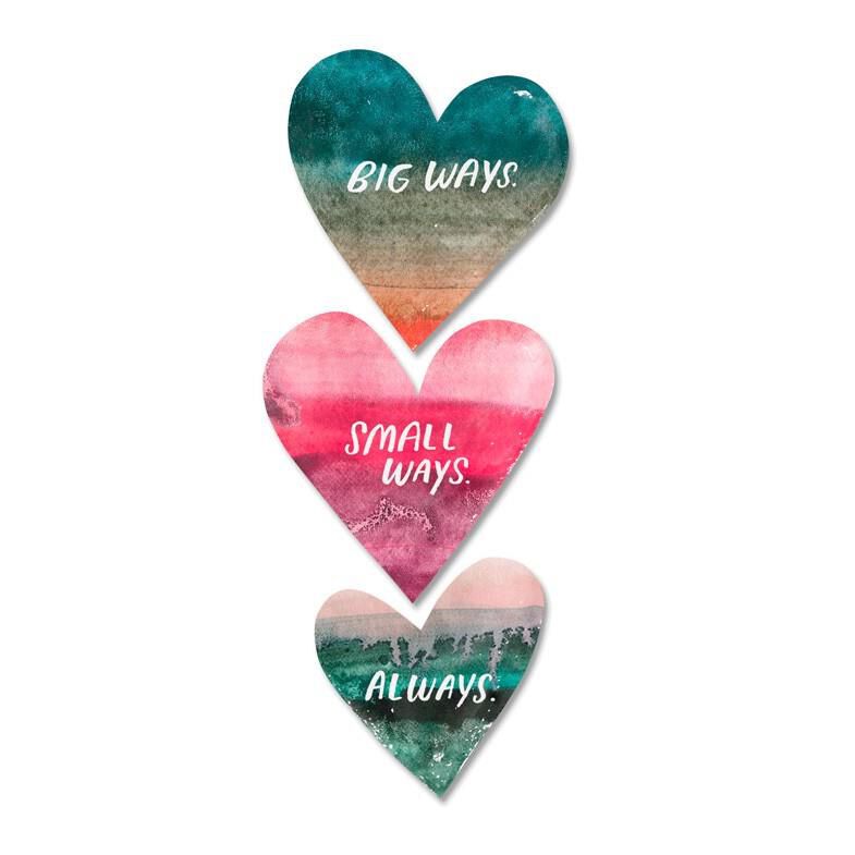 Watercolor Hearts Love Card