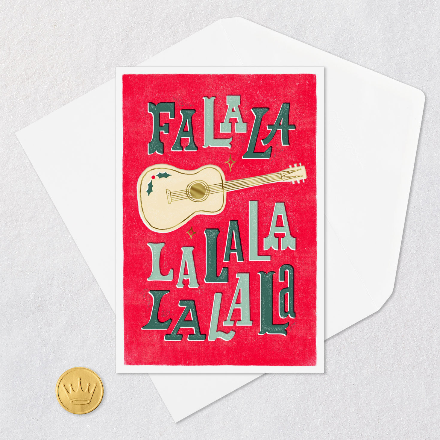 Hallmark x Opry® Fa La La Guitar Blank Christmas Card for only USD 4.99 | Hallmark