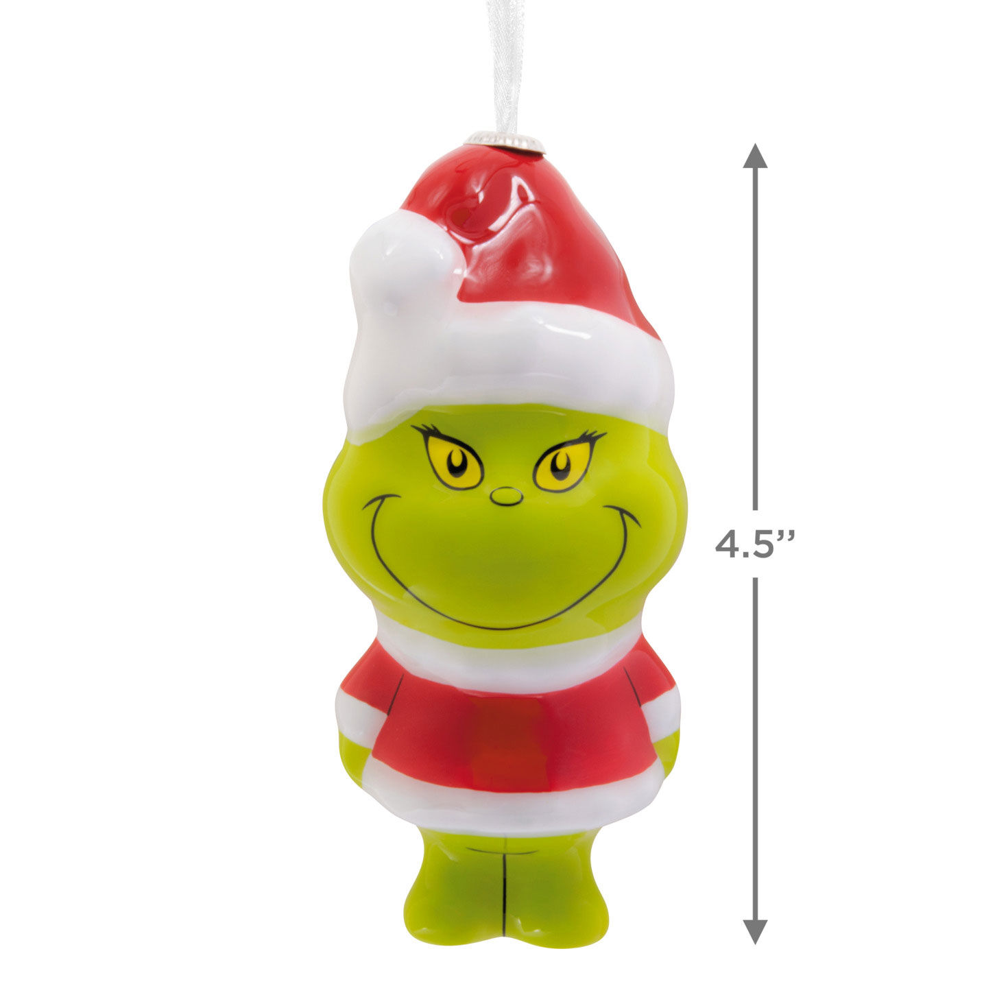 Grinch in Santa Outfit Christmas Ornament  image number 3