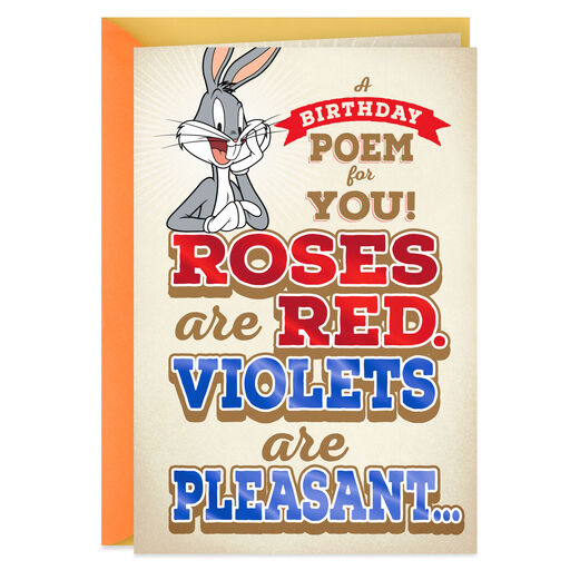 Looney Tunes™ Bugs Bunny Roses Are Red Birthday Card, 