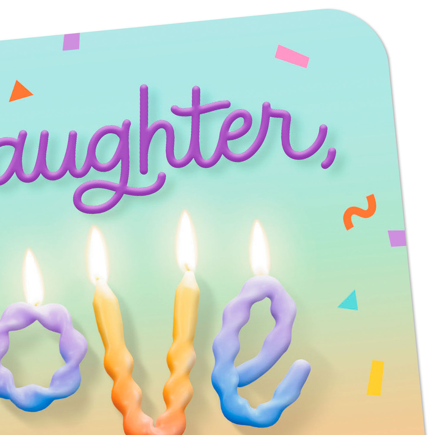 Candles and Confetti Daughter Birthday Card Card Front Detail image number 5