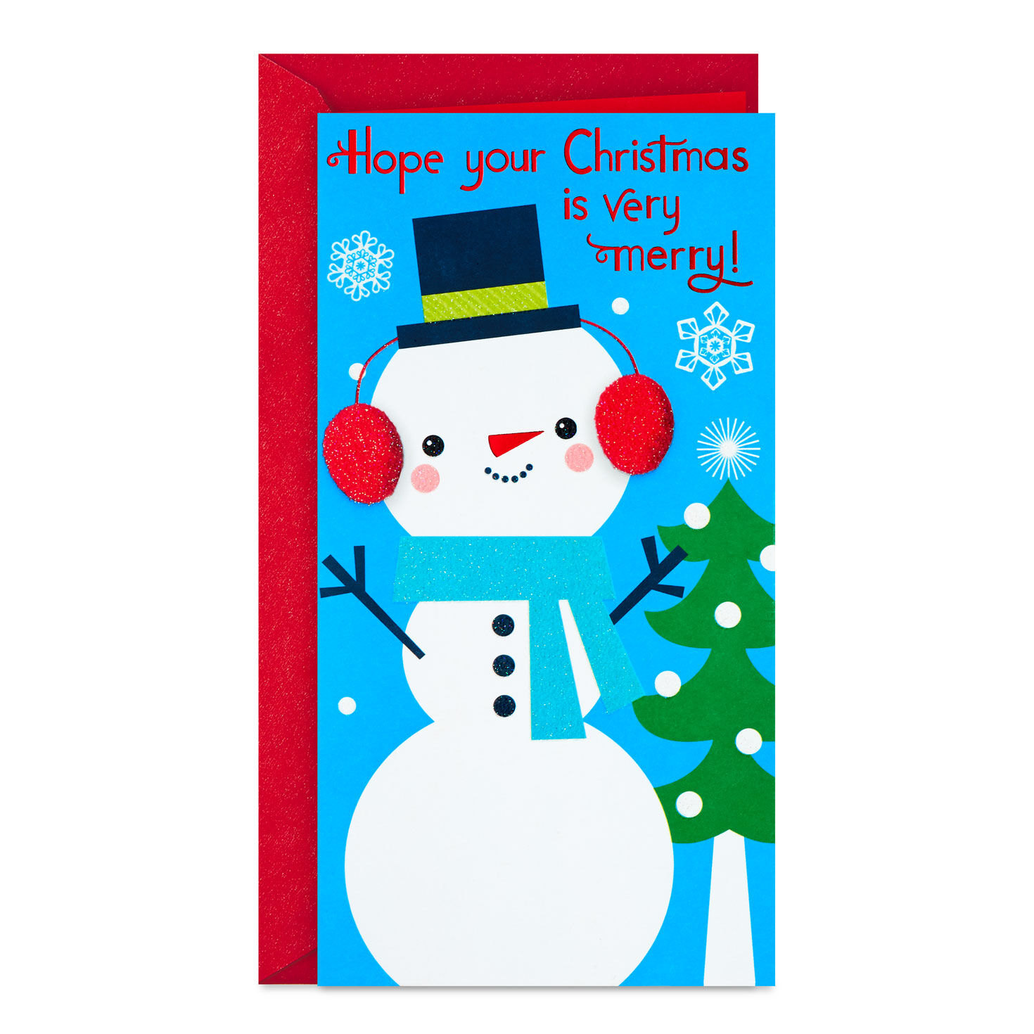 Very Merry Snowman Money Holder Christmas Card