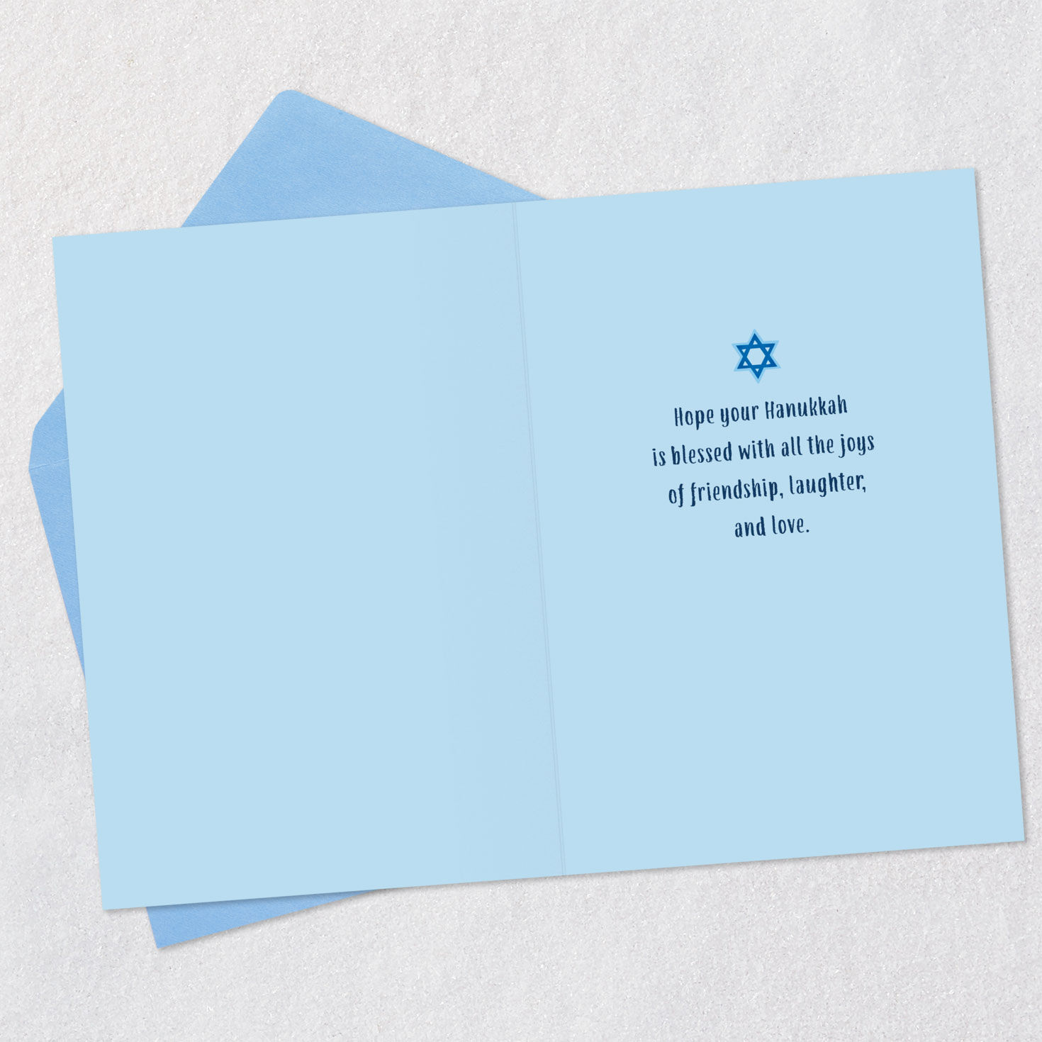 Happy Festival of Lights Icons 99-cent Hanukkah Card Open card with envelope image number 3