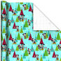 Disney Mickey and Minnie Vintage Christmas Gift Wrap Wrap Square image number 1