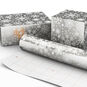 Snowflakes on Silver Foil Holiday Wrapping Paper Roll  image number 2