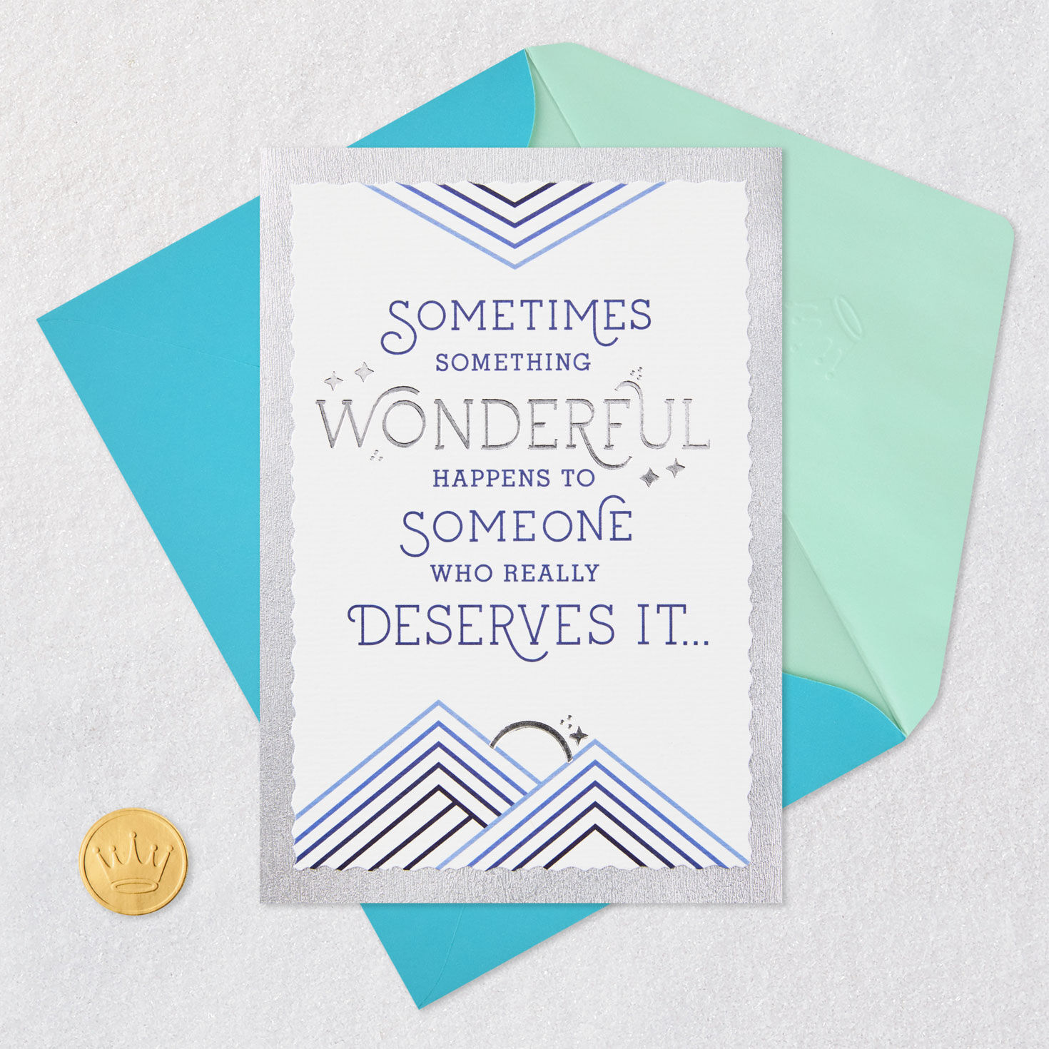 Moon, Stars and Mountains Congratulations Card  image number 5