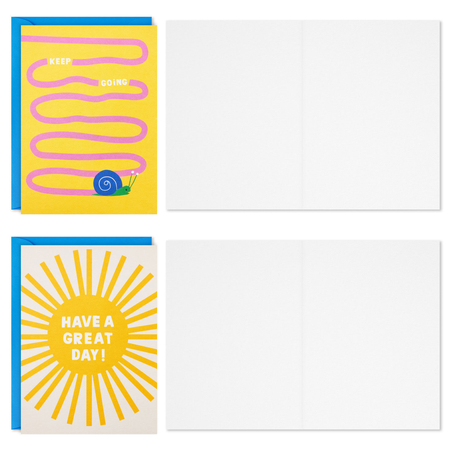 Sun and Rainbow Boxed Blank Note Cards Assortment Card Fronts with Envelope and inside image number 3