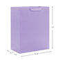 13" Solid Lavender Large Gift Bag, Lavender, large image number 3