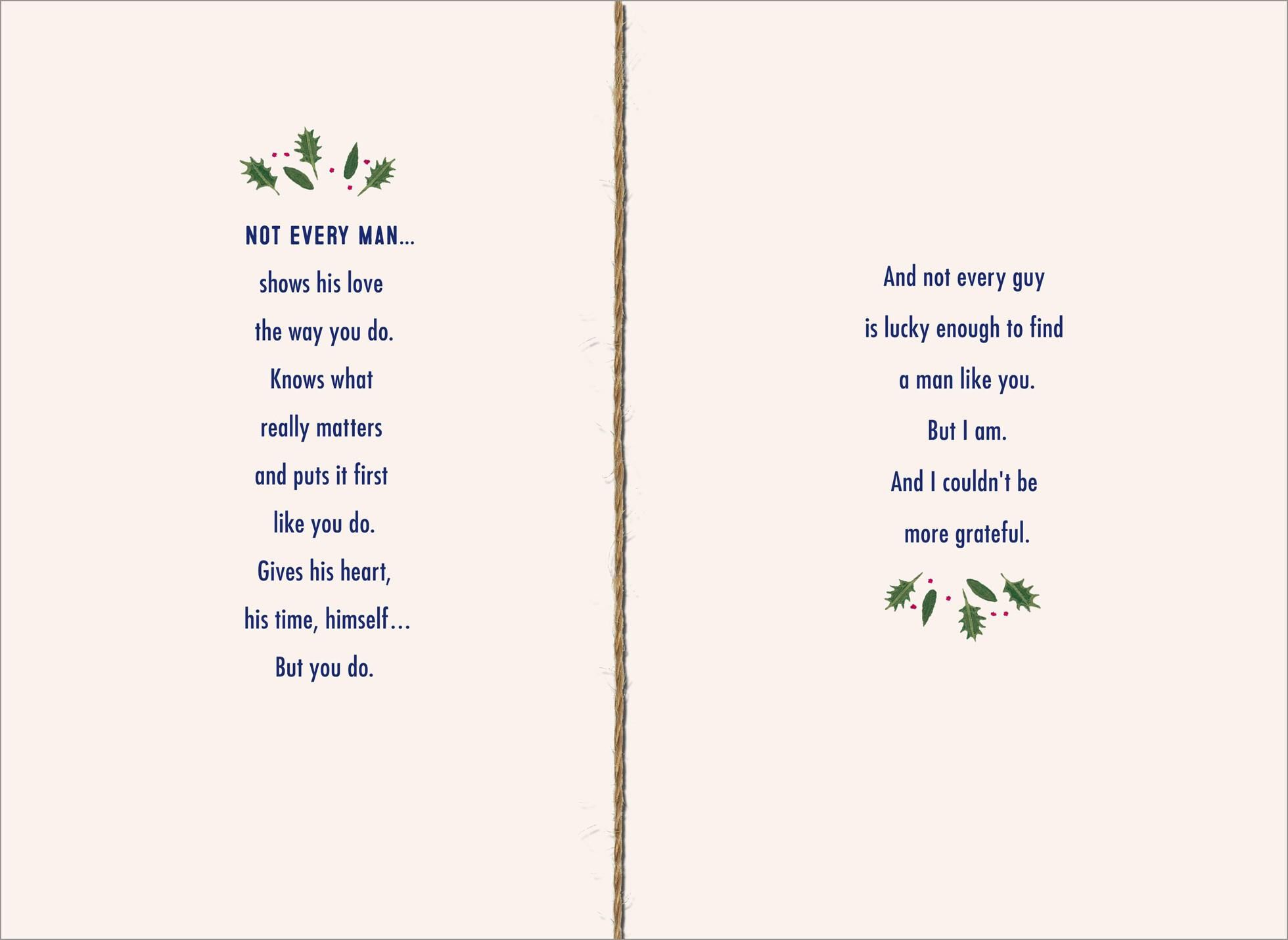 Romantic Christmas Card for the Man You Love