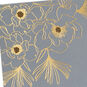 Gold Flowers on Gray Signature Wedding Card Card Front Detail image number 4